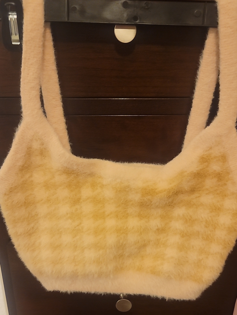 NWOT For Love And Lemons Pink and Brown Soft  Sweater Crop Top Size Large